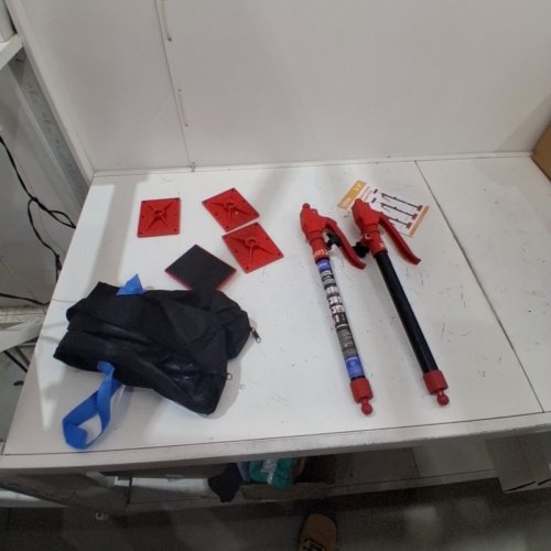 2PK LEIKIUS HEAVY DUTY HIGH QUALITY METAL JACKS FOR CABINET INSTALLATION - 200LBS CAPACITY - 21.3" X 45.3" - RED (MODEL: LK-DGB-05) image 2