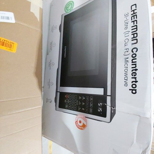 CHEFMAN 10 POWER LEVELS ECO MODE CHILD SAFETY LOCK COUNTERTOP MICROWAVE - 1000W - 1.1 CU.FT - STAINLESS STEEL - (MODEL:RJ55-SS-11-CK-CA) image 5