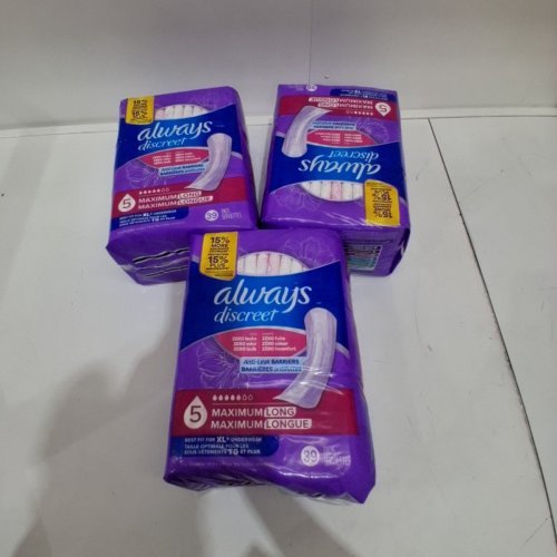 117PK WOMEN'S ALWAYS DISCREET INCONTINENCE & POSTPARTUM PADS - SIZE 5 HEAVY LONG image 2