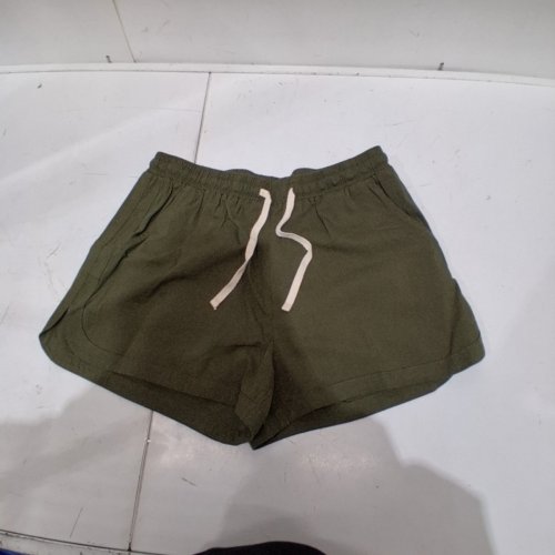 WOMENS NO BOUNDARIES SHORTS - LARGE - OLIVE GREEN image 3