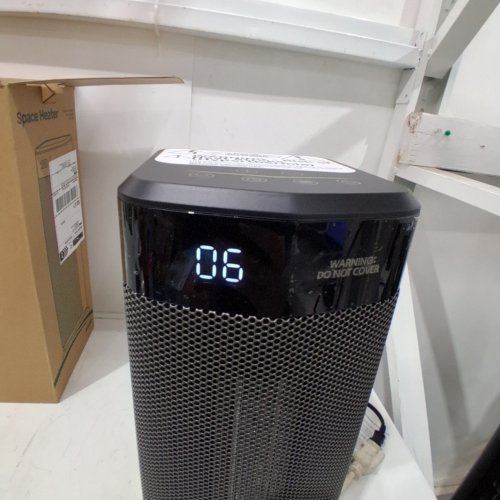 BREEZOME SPACE HEATER - THERMOSTAT | 1500W | TIP SENSOR - BLACK - (MODEL: MG26AQN) image 2