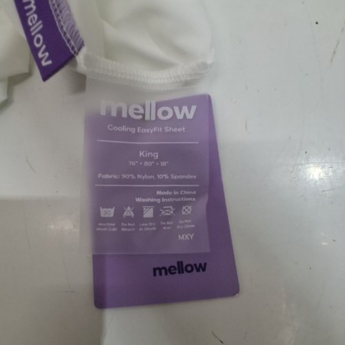 MELLOW COOLING EASYFIT SHEET - KING, 76" X 80" X 18" - WHITE image 3