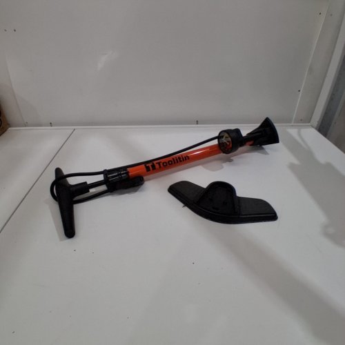 TOOLITN HIGH PRESSURE BIKE TIRE PUMP WITH GAUGE, MAX 160 PSI, COMPATIBLE WITH PRESTA AND SCHRADER MODELS, ORANGE/BLACK, (MODEL:‎TOOLITIN-P32B-14) image 2