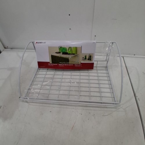 CLOSETMAID WIDE LAUNDRY UTILITY HANGER SHELF WITH HANG ROD - 6.25" X 18" X 12.25" - WHITE - (MODEL: 8278) image 2