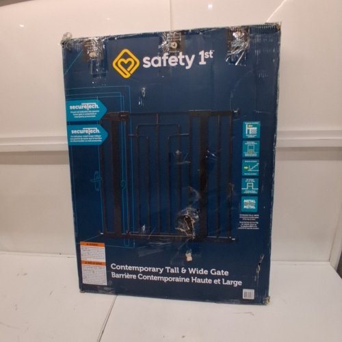 SAFETY 1ST CONTEMPORARY TALL & WIDE GATE WITH SECURETECH - 29"-47" X 36" - BLACK (MODEL: GA176CBLKF2) image 4