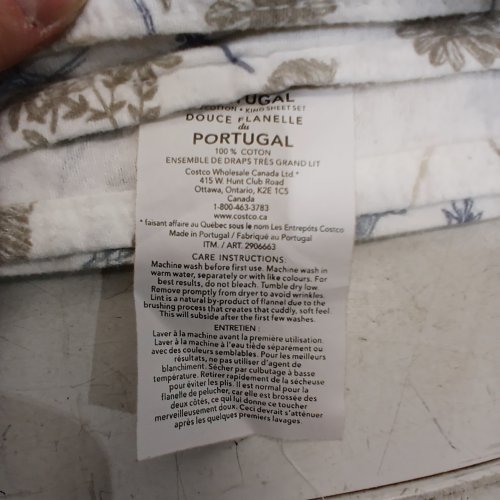 JP FERNANDES PORTUGUESE COTTON FLANNEL SHEET SET - KING - CREAM MULTICOLOR FLORAL (ITEM: 2906663) image 2