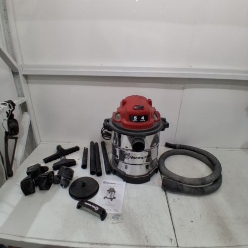 VACMASTER RED EDITION STAINLESS STEEL WET DRY SHOP VACUUM - 18L - 4HP - RED/SILVER (MODEL: VOC508S 1101) image 3