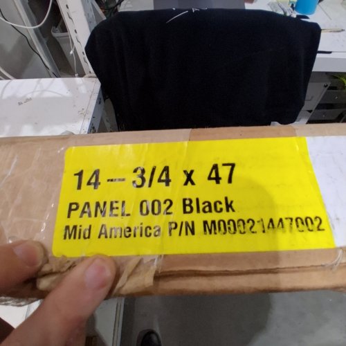 2PK MID AMERICA CABINET PANEL - 14-3/4" X 47" - BLACK (ITEM: PANEL 002) image 5