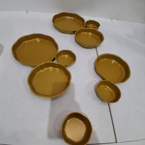 4PC ASSORTED SERVING DISHES - GOLD image 2