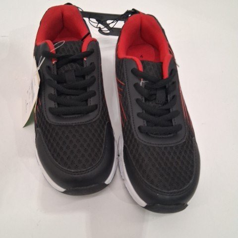 BOY'S ATHLETIC SHOES - 4 - BLACK AND RED image 2