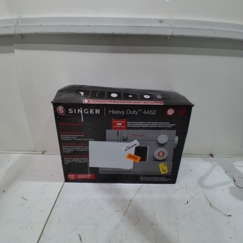 SINGER HEAVY DUTY PEDDLE OPERATED BUILT-IN NEEDLE THREADER SEWING MACHINE - 120 V, 0.7 AMP - GRAY (MODEL: 4452) image 7