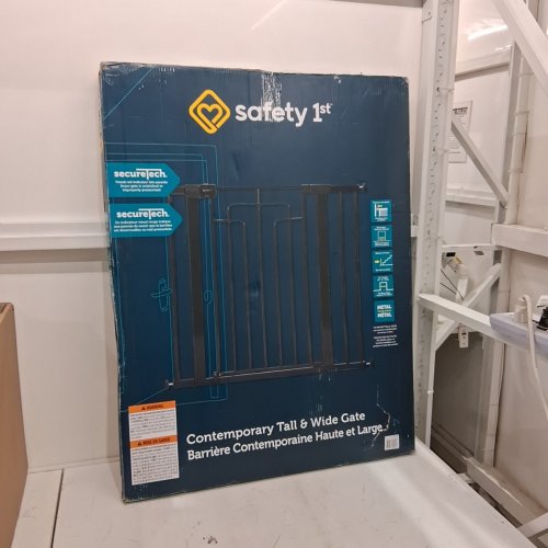SAFETY 1ST CONTEMPORARY TALL & WIDE GATE WITH SECURETECH - 29"- 47" X 36" - BLACK (MODEL: GA176CBLKF2) image 4