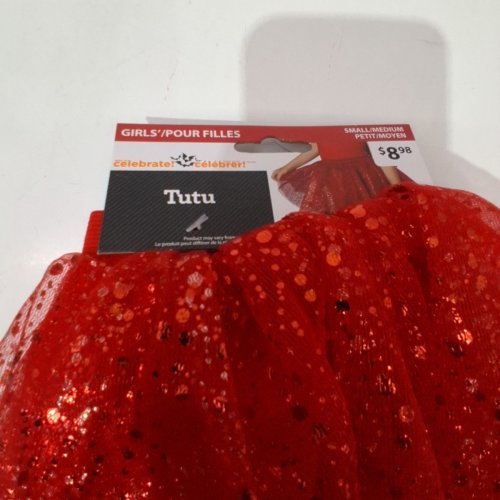 GIRL'S WAY TO CELEBRATE! SEQUIN TUTU - SMALL/MEDIUM - RED image 3