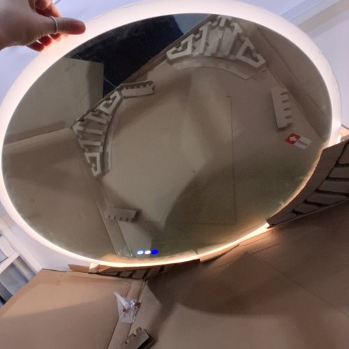 S'BAGNO ROUND LED ANTI-FOG BATHROOM VANITY WALL MIRROR - 36" (MODEL: USM3051-STUTTGART-60TDXMRE) image 3
