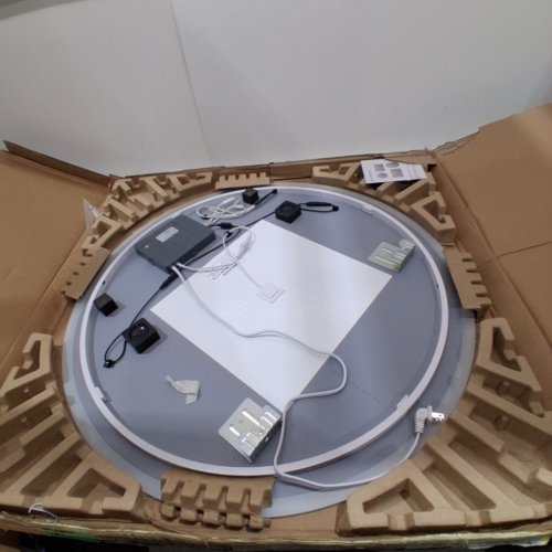 S'BAGNO ROUND LED ANTI-FOG BATHROOM VANITY WALL MIRROR - 36" (MODEL: USM3051-STUTTGART-60TDXMRE) image 4