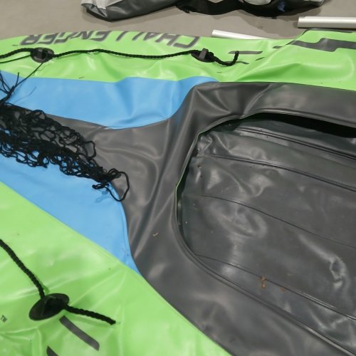 INTEX K1 CHALLENGER 1-PERSON INFLATABLE KAYAK - BLUE/GREEN image 4