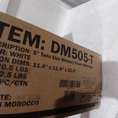 BRICK ATTIC FIRM MEMORY FOAM MATTRESSES FOR COOLING SLEEP AND PRESSURE RELIEF - TWIN - 5" - WHITE (MODEL: DM505-T) image 3