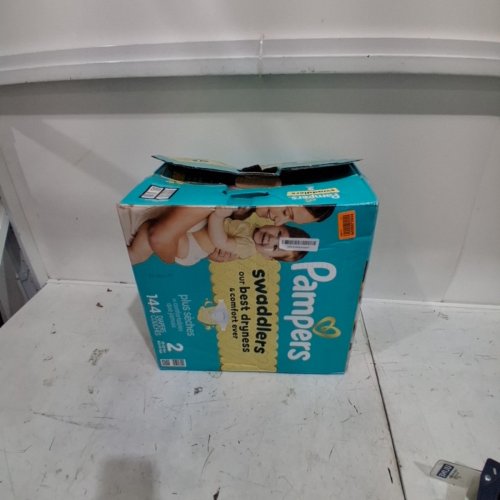 144PK PAMPERS SWADDLERS DISPOSABLE BABY DIAPERS - SIZE 2 (10-22LBS) image 2