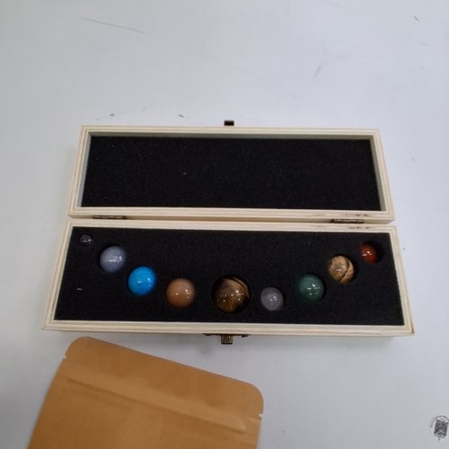 NINE PLANETS CRYSTAL SPHERE SET WITH DISPLAY CASE - MULTICOLOR image 2