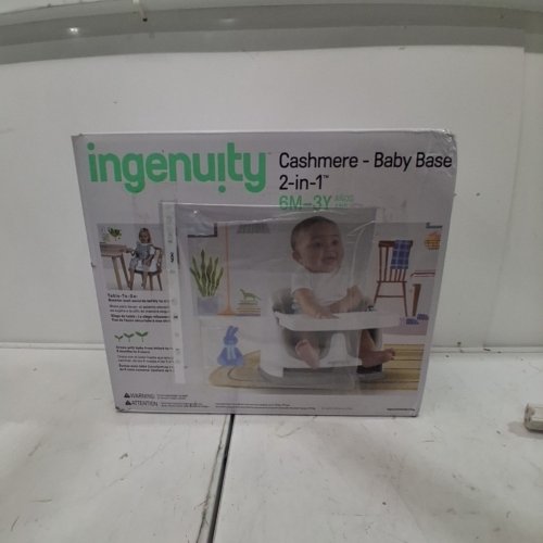 INGENUITY BABY BASE 2-IN-1 SEAT BOOSTER FEEDING SEAT - CASHMERE/WHITE (MODEL: 10678) image 4
