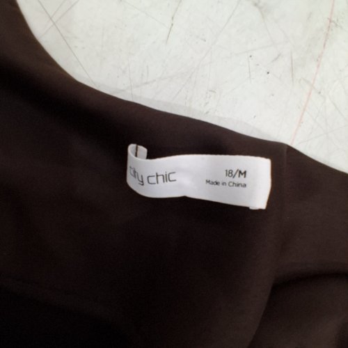 WOMEN'S CITY CHIC PLUS SIZE SATIN SLIP DRESS - SIZE 18/M - TRUFFLE image 4