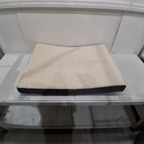EHEYCIGA LARGE DOG BED - ORTHOPEDIC BED WITH WASHABLE REMOVABLE COVER - 36" X 27" - BEIGE & GREY image 2