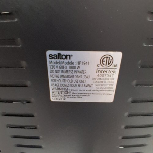 SALTON PORTABLE ELECTRIC HOT PLATE DOUBLE BURNER COOKTOP - 1800W - BLACK (MODEL: HP1941) image 3