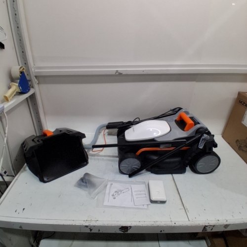 LITHELI CORDLESS LIGHT WEIGHT LAWN MOWER U20 HANDY - 20V - 13" - WHITE/GREY/ORANGE (MODEL: EGT010172) image 3