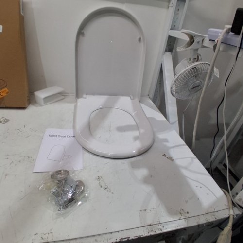 SADALAK TOILET SEAT ROUND, SLOW CLOSE - WHITE image 2
