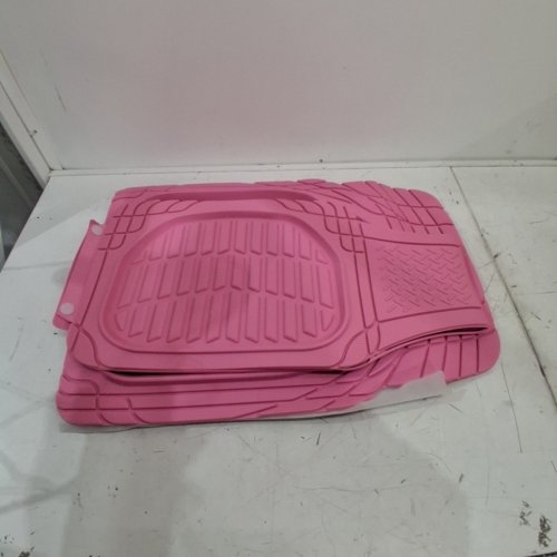 3PC CARBELLA WATERPROOF TRIM TO FIT SUV CAR FLOOR MATS - PINK image 2