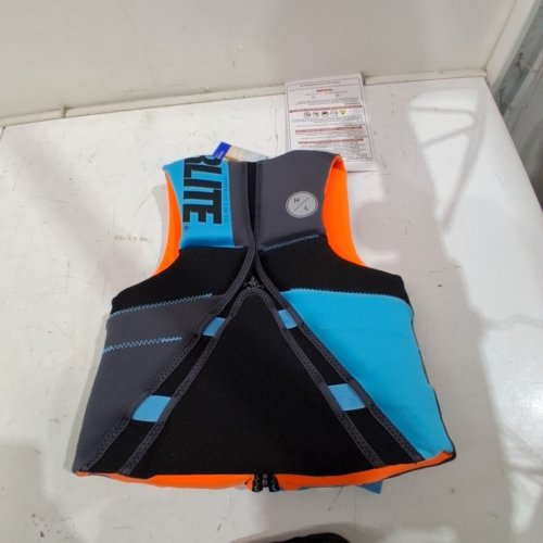 YOUTH HYPERLITE PFD VEST- 55LBS - 88LBS - BLUE/GREY/ORANGE (MODEL: 1819492) image 3