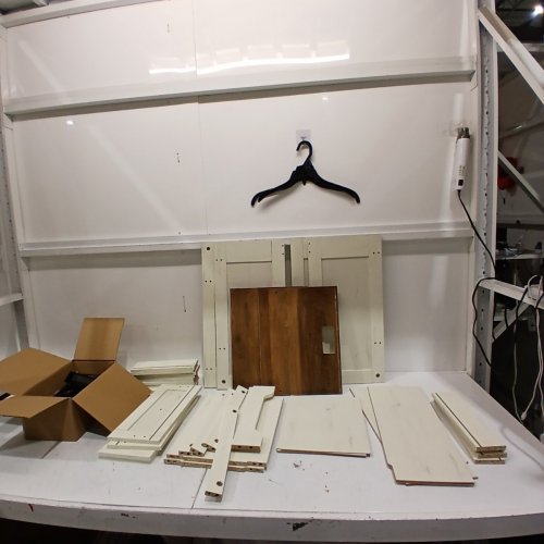 2PK VASAGLE NIGHTSTANDS WITH CHARGING STATION - 16" X 12" - WHITE/BROWN - (MODEL:LET848-S) image 4