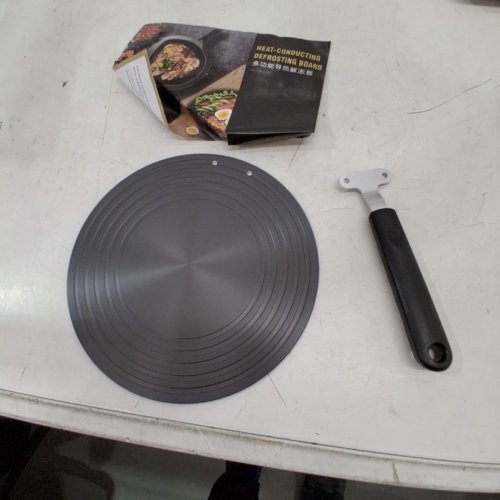 KICHVOE ALUMINUM HEAT CONDUCTION DEFROSTING PLATE - 9.5" - BLACK/GREY image 3