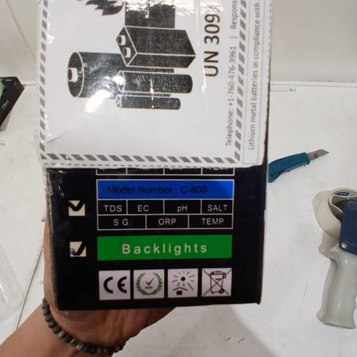DIGITAL WATER TESTER - TEAL AND WHITE (MODEL: C-600) image 3