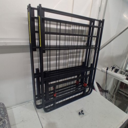 AMAZONBASICS FOLDABLE METAL PLATFORM BED FRAME FOR UNDER-BED STORAGE-TOOLS-FREE ASSEMBLY- NO BOX SPRING NEEDED- 14" - QUEEN- BLACK (ASIN:B073WRLNS9) image 3