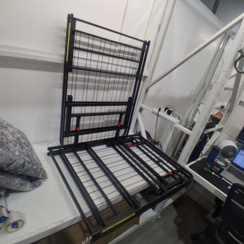 AMAZONBASICS FOLDABLE METAL PLATFORM BED FRAME FOR UNDER-BED STORAGE-TOOLS-FREE ASSEMBLY- NO BOX SPRING NEEDED- 14" - QUEEN- BLACK (ASIN:B073WRLNS9) image 4