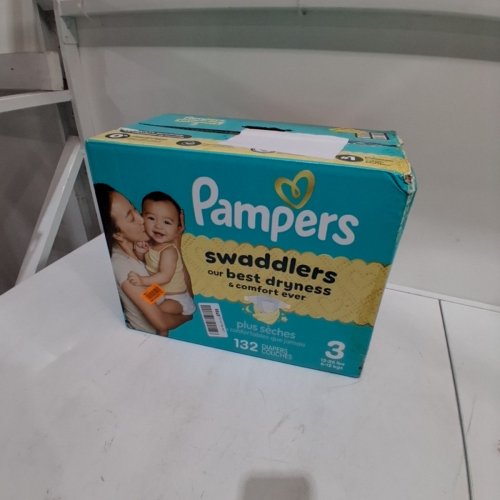 132PK PAMPERS SWADDLERS DIAPERS - SIZE 3 image 2