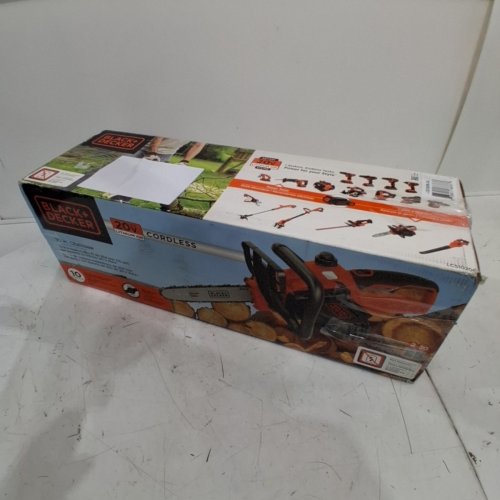 BLACK & DECKER LCS1020B 20V MAX CORDLESS LITHIUM-ION CHAINSAW - 10" BAR AND CHAIN - *TOOL ONLY* - BLACK/ORANGE (MODEL: LCS1020) image 5