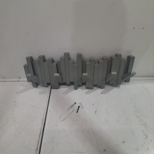 UMBRA STICKS MULTI RACK COAT HANGER WITH 5 FLIP DOWN HOOKS - 19" - GREY image 2