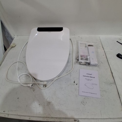 IYTATA ELECTRIC BIDET TOILET SEAT WITH AIR DRYER, HEATED SEAT AND SLOW CLOSE LID, FRONT AND REAR WASH, LED NIGHTLIGHT, WIRELESS REMOTE - WHITE (MODEL: ‎Y102) image 3