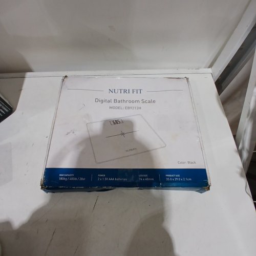 NUTRI FIT DIGITAL BATHROOM SCALE - 400 LBS MAX CAPACITY - BLACK (MODEL: EB9213H) image 4