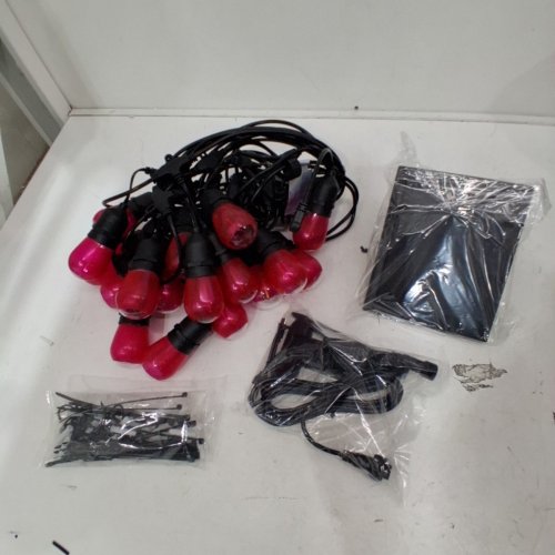 ARTIKA 20 SOLAR POWERED LED BULB STRING LIGHTS - 42FT - MATTE BLACK (MODEL: 1806281) image 2