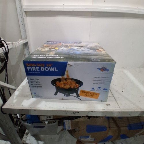 FLAME KING SMOKELESS PROPANE PORTABLE FIRE BOWL - 24" - 58 K BTU - BLACK (MODEL: FKG6502D) image 5