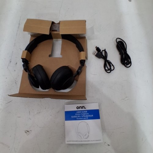 ONN. WIRELESS ON-EAR HEADPHONES - BLACK (ITEM: 2603B) image 2