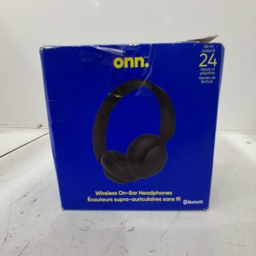 ONN. WIRELESS ON-EAR HEADPHONES - BLACK (ITEM: 2603B) image 5