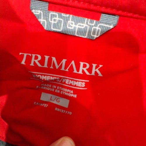 WOMEN'S CUSTOMIZED TRIMARK ZIP-UP JACKET - LARGE - RED image 2