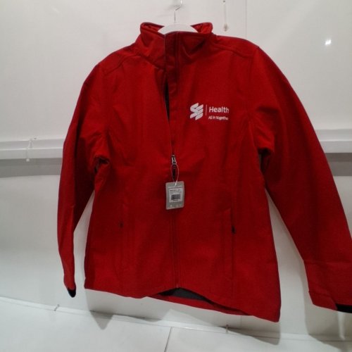 WOMEN'S CUSTOMIZED TRIMARK ZIP-UP JACKET - LARGE - RED image 4