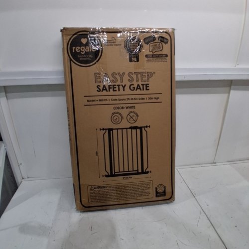 REGALO EASY-STEP METAL WALK-THROUGH SAFETY GATE - 30" X 29'' - 38.5'' - WHITE (MODEL: 1160DS) image 4