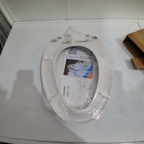 GARVEE ELONGATED SOFT CLOSE TOILET SEAT COVER / LID - 17" - WHITE (MODEL: PHO-0R8LA399) image 2