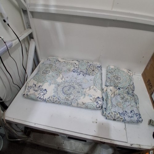 3PC MARINA DAMASK MANDALA FLORAL COVERLET STITCHING BEDSPREAD SET, QUILT AND 2 SHAMS - KING - BLUE image 2